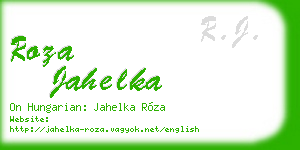 roza jahelka business card